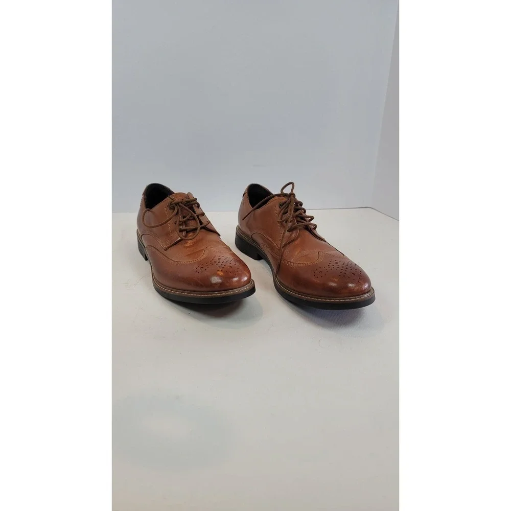 Rockport brown leather wingtip oxfords Men's Shoes Size 10